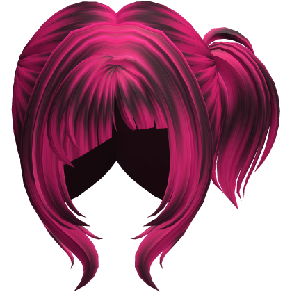 Swirly Side Ponytail Hair Pink Raccoon Roblox item