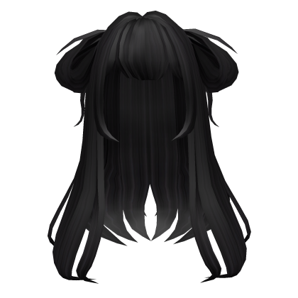 Loose Black Anime Side Buns Roblox item