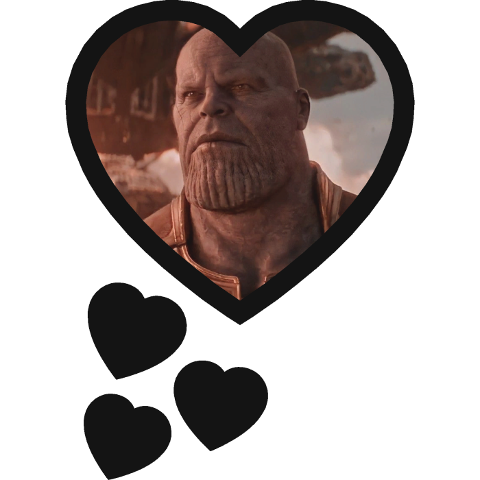 Thanos Thinking Hearts Marvel