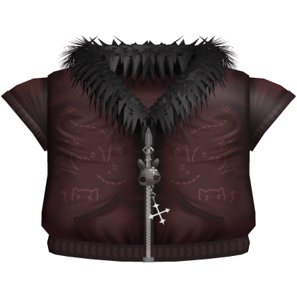 Red Gothic Kawaii Emoticon Bunny Vest Roblox item