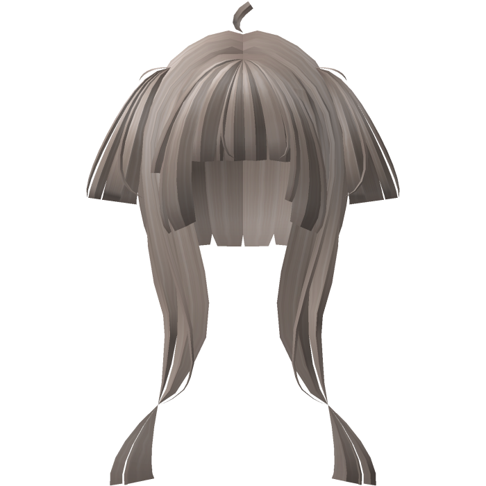 straight blunt short pigtails in ash brown