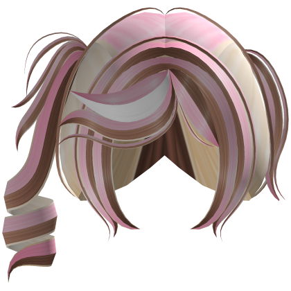 ᜊ ꒰ crimson's cute curly side ponytail hair 🍨 Roblox item