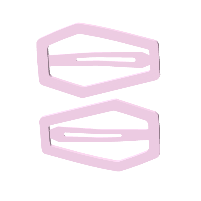 cute emo double hairclips in pink (pink)