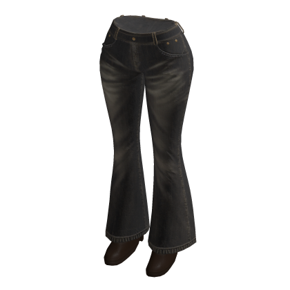 🍀Y2K Flare Pants with Heels(Brown)