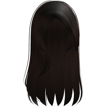 ۶ৎ | long straight loose flowy dark brown hair Roblox item