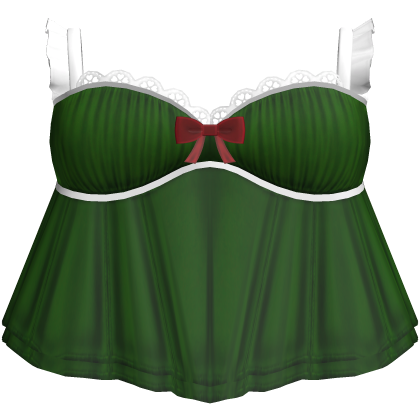 Coquette Lace Bow Christmas Babydoll Dress