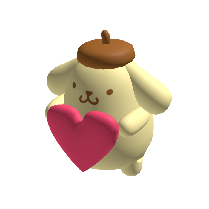 Pompompurin With Heart Suit