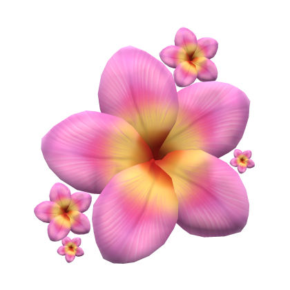 Summer Plumaria Hair Flower in pink Roblox item