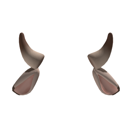 Black and White Cow Horns and Ears
