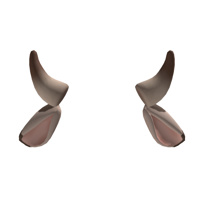 Black and White Cow Horns and Ears