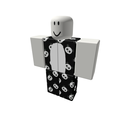 Black Panda Pjs Pajamas Onesie Roblox