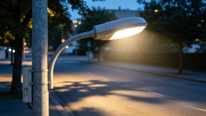 Realistic LED Streetlight PBR preview 1