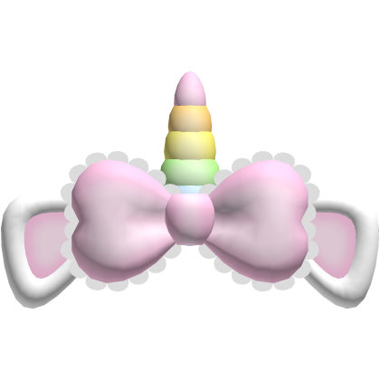 unicorn cat ears in pink and white