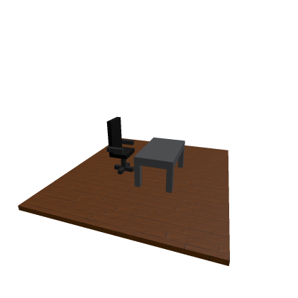 Office Chair with Grey Desk