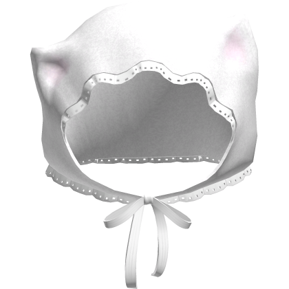 white ghost cat lace scarf