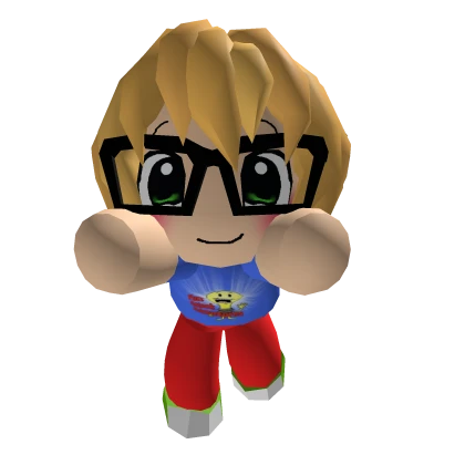 tiny facty boy fact nerd boy on your head Roblox item thumbnail