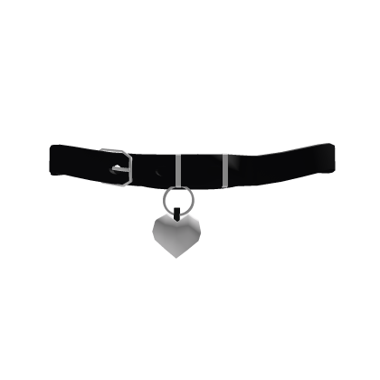 1.0 Black Heart Puppy Collar 