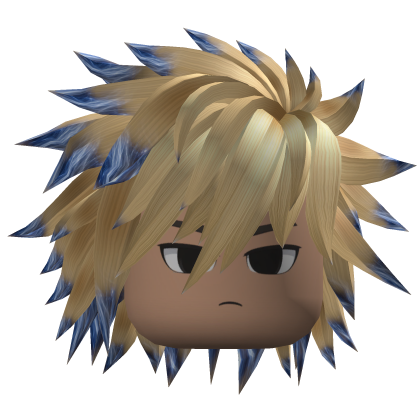 Spiky Layered Anime Hair (Blonde/Blue)