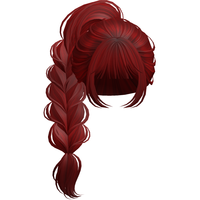 Braided Anime Princess Ponytail Red