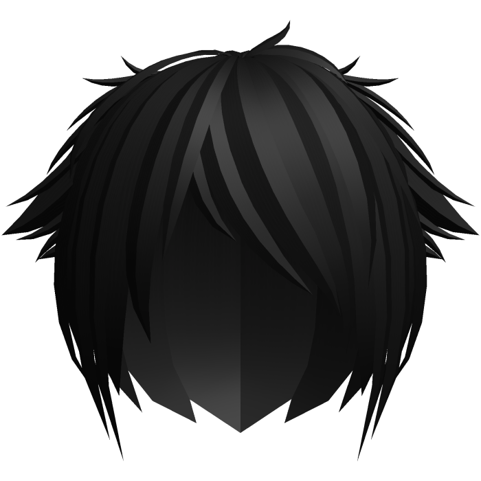 Cute emo messy black hair with tuff