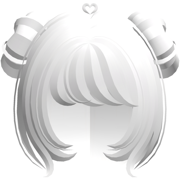 ♡ ៸៸ cute bob with fluffy buns in white