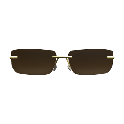 Brown and Gold Square Sunglasses