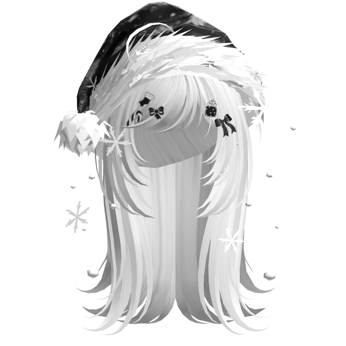 Cute Christmas Straight Hair (White)