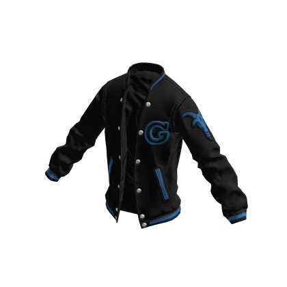 College Jacket | Black Light Blue