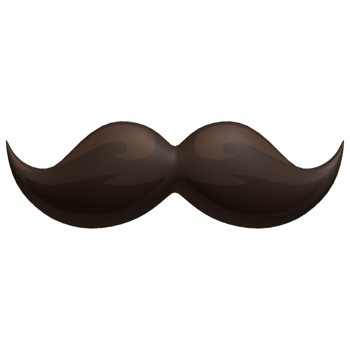 Brown Small Mustache Cute Nerdy Fancy Moustache