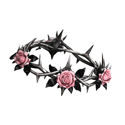 Pink Rose Thorn Crown With Spikes