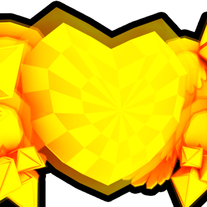 Gold Crystal Heart