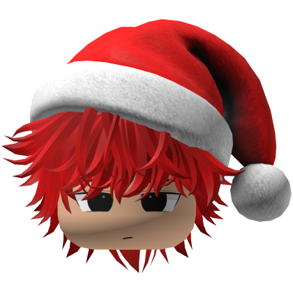 fluffy hair Christmas beret hat (Red)