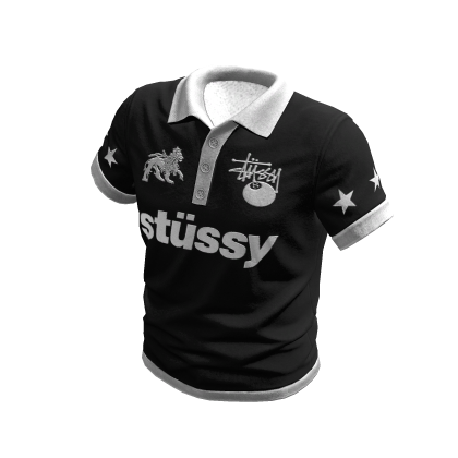 Stussy Polo Shirt Black thumbnail