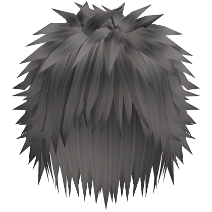 spiky messy emo hair in grey