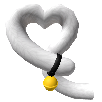 Big White Heart Cat Tail Roblox item