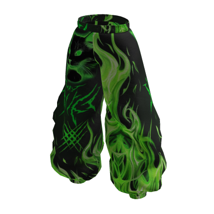neon flames street black pants thumbnail
