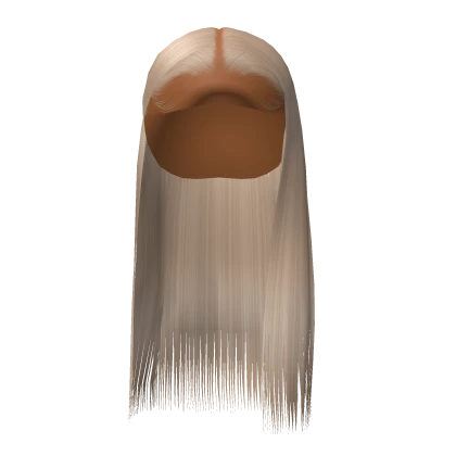 Middle Part Silk Press In Platinum Roblox Item Rolimon s