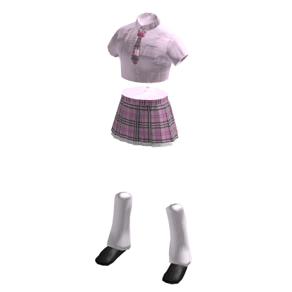 Anime bear school uniform pink