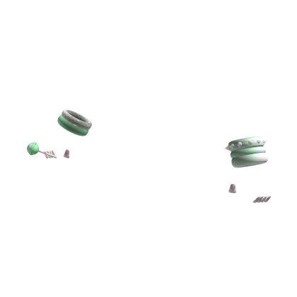baddie lollypop chunky bangles duck nails mint