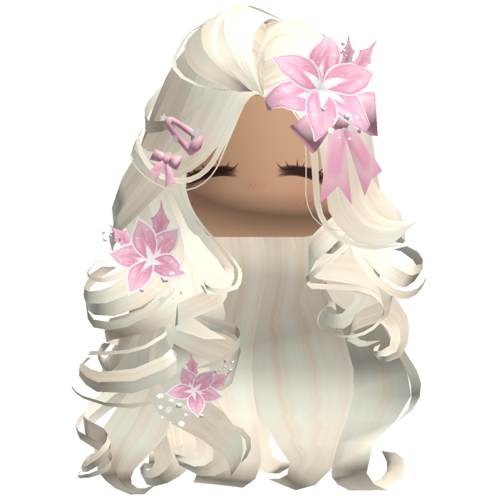 ♡ Christmas Blowout w/ Flowers (Pink Beige)