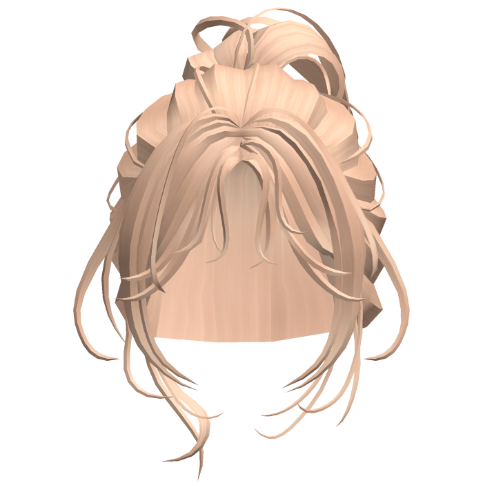 Peach Blonde Messy Bun