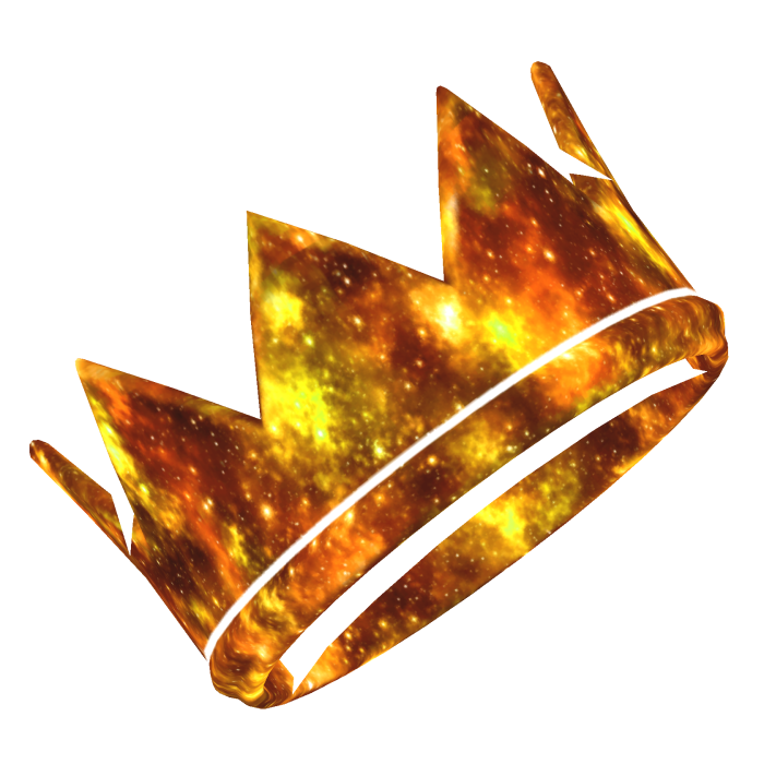 Cartoony Orange Galaxy Crown 🌌