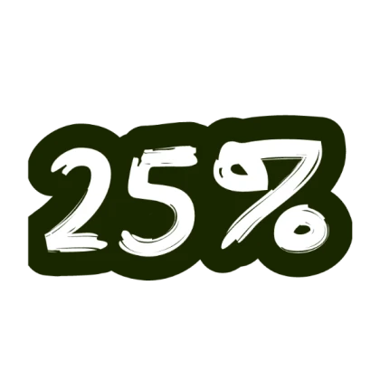 25%