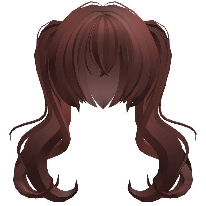 red moe messy long hikikomori pigtails