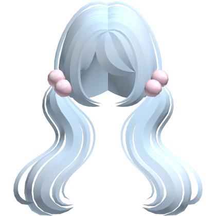♡ cute blue long wavy doll pigtails Roblox item