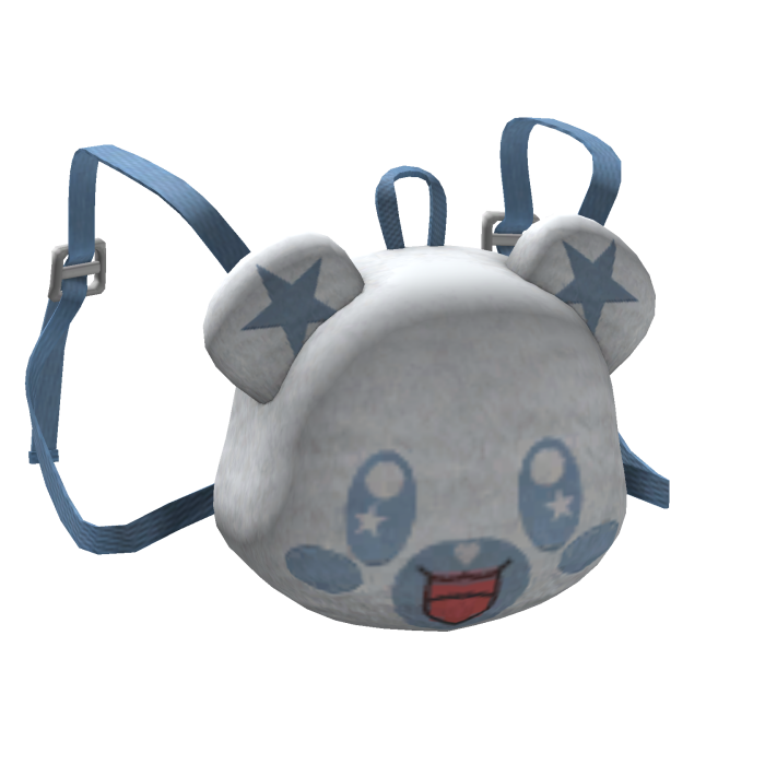 -',ৎ Cute Kawaii Bear Backpack in White Blue (1.0)