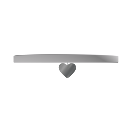 𐙚 silver heart white choker necklace Roblox item