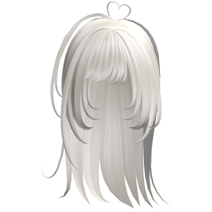 shoujo anime hair with heart cowlick platinum Roblox item