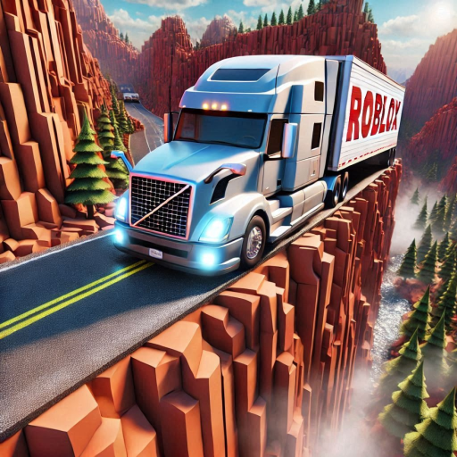 Dangerous Cliff Driving 🚚 Truck obby official Roblox game thumbnail