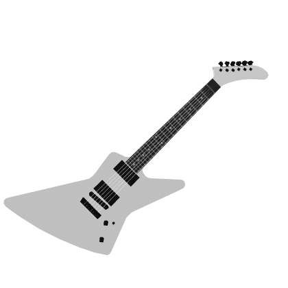 WHITE ELECTRIC GUITAR [Y2K / ROCK / METAL]